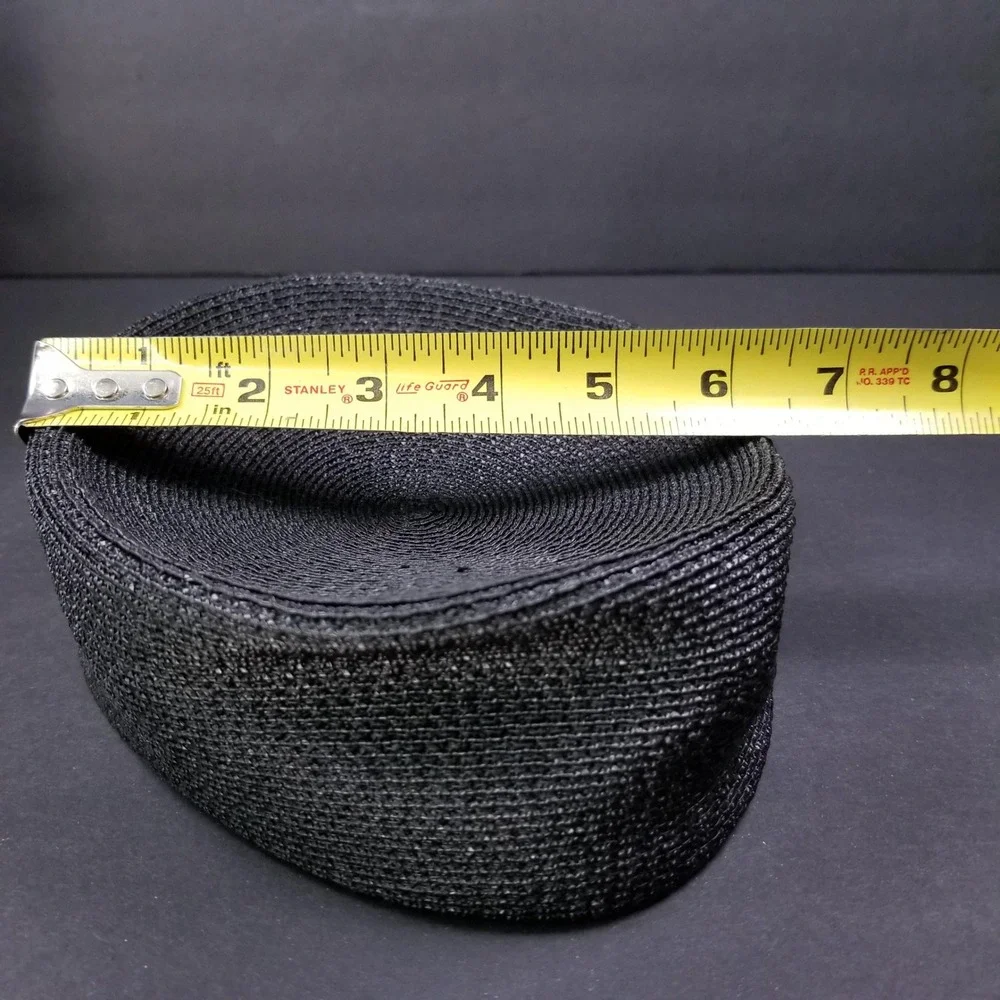 Vintage Black Woven Straw Pillbox Hat‎ with Interior Hair Combs Retro Formal